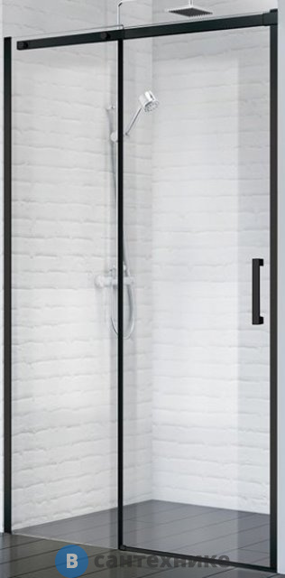 Душевая дверь BelBagno ACQUA-BF-1-140-C-NERO 1400x1950