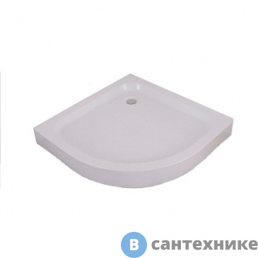 картинка Душевой поддон Agger A01-080TCR/T 1/4 круга 80 см. усиленный каркас, 6 ножек, сифон.