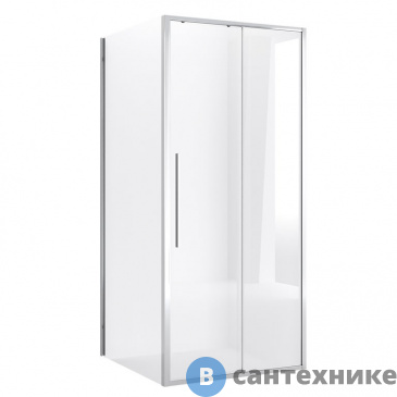 картинка Душевое ограждение Niagara NG-64-9A-A80-34 (90*80*195) прямоугольник, раздвижная, хром, стекло прозрачное, без поддона