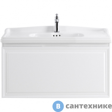 картинка Тумба под раковину Cezares GIUBILEO подвесная с одним выкатным ящиком, Bianco Lucido, 1000x460x500, GIUBILEO-100-1C-SO-BL