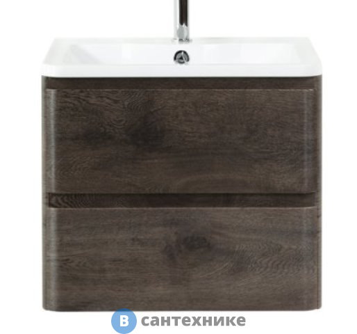 Тумба под раковину BelBagno ALBANO подвесная с двумя выкатными ящиками, Robere Nature Grigio, 700x450x500 (ALBANO-700-2C-SO-RNG)
