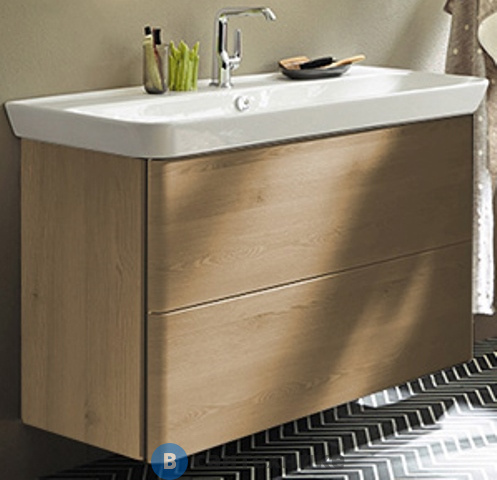Тумба Burgbad Iveo подвесная с умывальником с 1 отв под смес. 1200х492х721 мм. 2 выдв ящика, сифон в компл. F2747 кашемировый дубовый (SFEN120F2747G0161C0001*1)