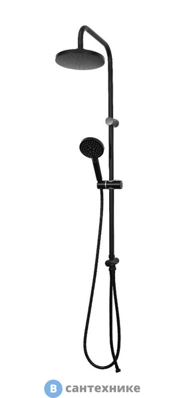 Душевая система Orange OW02b  чёрный матовый