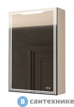 картинка Зеркало-шкаф Art & MAX Merano AM-Mer-500-800-1D-L-DS-F с подсветкой и подогревом