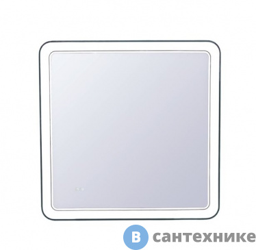 картинка Зеркало Style line Атлантика 80*80 с подсветкой и часами (2000949224541)