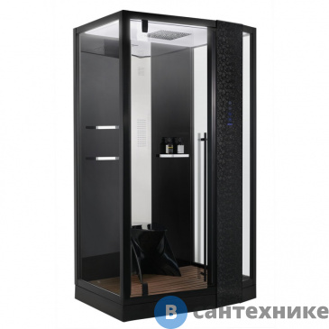 картинка Душевая кабина Orans SR-89105RS Black, Long door handle (1200x900x2200)
