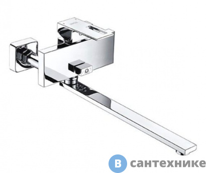 картинка Смеситель WasserKRAFT Alme 1502L для ванны с длинным изливом латунь, хромоникелевое покрытие