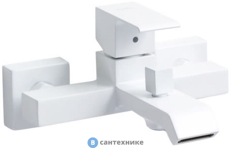 Смеситель Cezares PORTA-VM-BIO для ванны и душа однорычажный, белый матовый