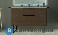 Тумба под раковину Cezares URBAN с двумя выдвижными ящиками 55161 Frassino scuro, 120x46x62