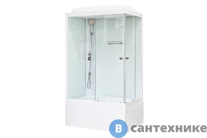 картинка Душевая кабина Royal Bath RB 8100BP5-WT L 1000x800x2170 (белое/прозрачное) (RB8100BP5-WT-L)