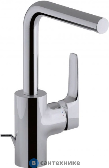 Смеситель Jacob Delafon ALEO E72357-CP для умывальника c донным клапаном и гибкой подводкой (хром)