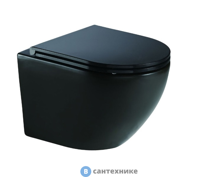 Унитаз с инсталляцией WELTWASSER и кнопкой смыва (AMBERG 506 ST + MERZBACH 041 XL MT-BL + AMBERG RD-BL) (10000010943)