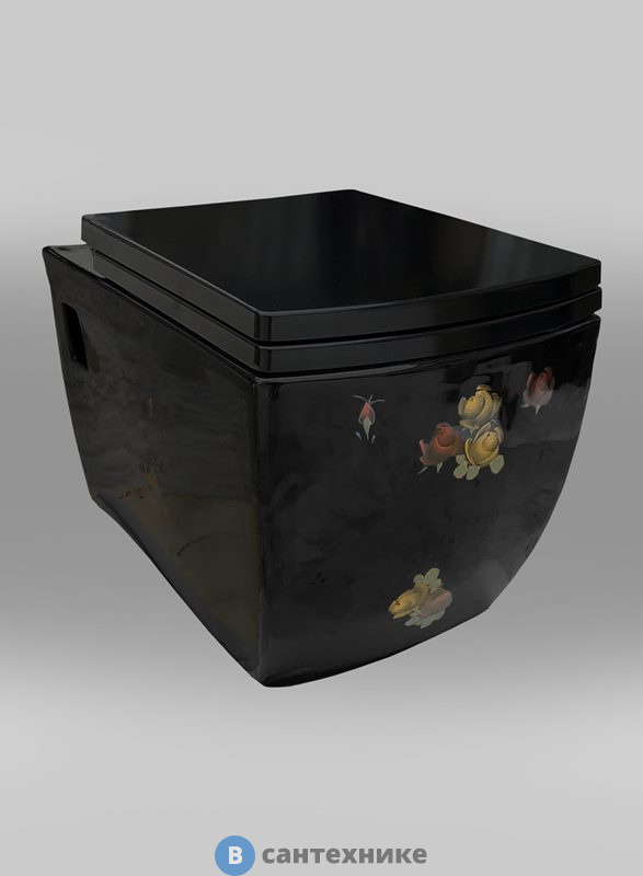 Унитаз подвесной Arcus G-050 черный HXY (без сиденья)