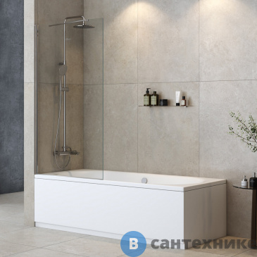 картинка Душевая шторка CEZARES LIBERTA-V-1-TB-80/155-C-Cr на ванну универсальная