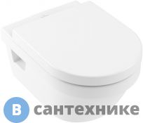 Унитаз подвесной Villeroy & Boch Architectura 5684HR01 безободковый, с сиденьем, альпийский белый