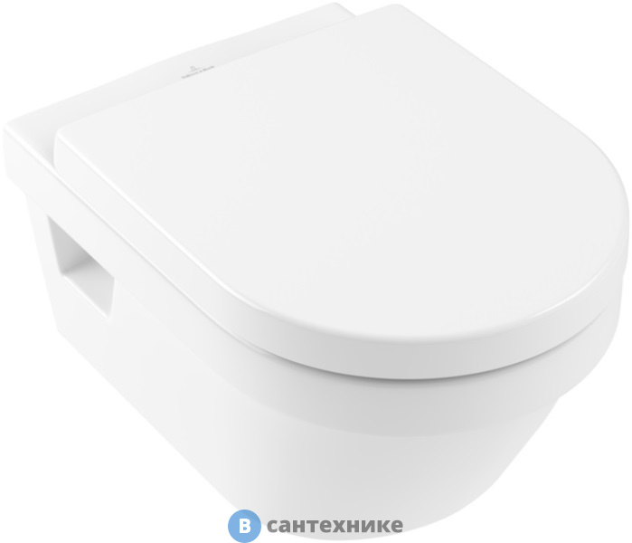 Унитаз подвесной Villeroy & Boch Architectura 5684HR01 безободковый, с сиденьем, альпийский белый