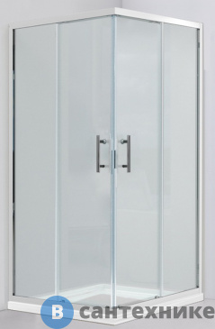 картинка Душевое ограждение Black&White S102 (1000х1000х1950)