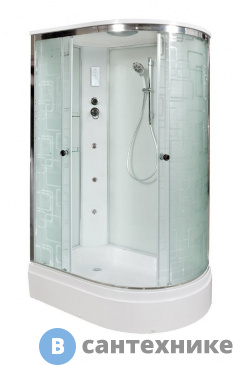 картинка Душевая кабина Deto ЕМ2712 L с гм. и эл. (120х80х220 см)
