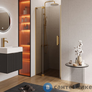 картинка Душевая дверь CEZARES SLIDER-B-1-80/90-BR-BORO без поддона