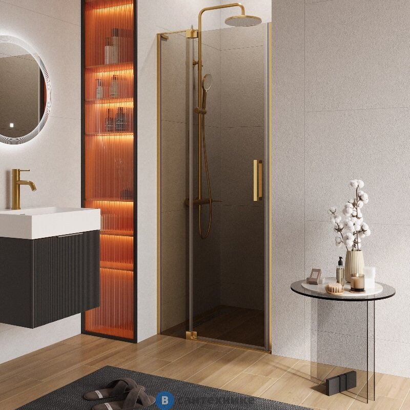 Душевая дверь CEZARES SLIDER-B-1-80/90-BR-BORO без поддона