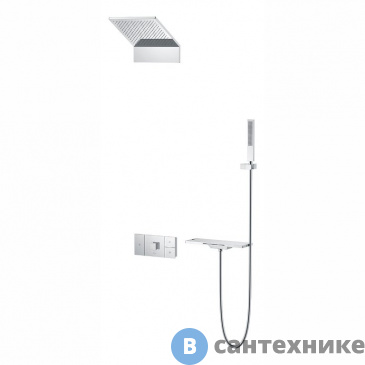 картинка Душевой комплект Vincea Futura VSFW-2F11TCH термостатический встраиваемый, 3 режима, хром