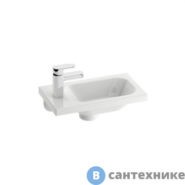 картинка Умывальник Ravak Chrome 400 левый, с отверстиями (XJGL1100000)
