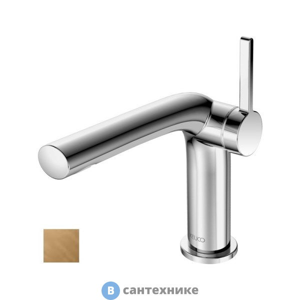 Смеситель Keuco EDITION 400 для умывальника, с гарнитурой, бронза шлифованная (51504030002)