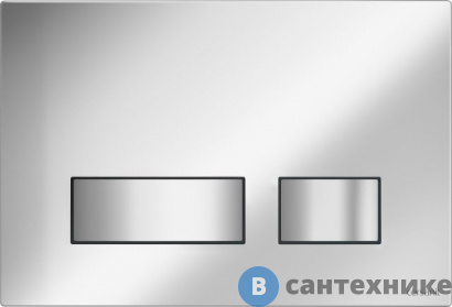 картинка Кнопка смыва Cersanit MOVI, хром матовый, универсальная (P-BU-MOV/Cm)