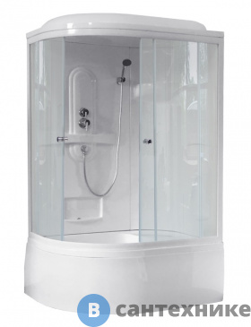 картинка Душевая кабина Royal Bath RB 8120BK1-T R 1200x800x2170 (прозрачное)