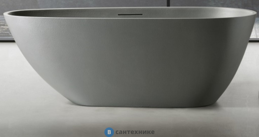 Ванна ABBER Dortmund AM9911MLG 170*75 из искусственного камня, светло-серая матовая