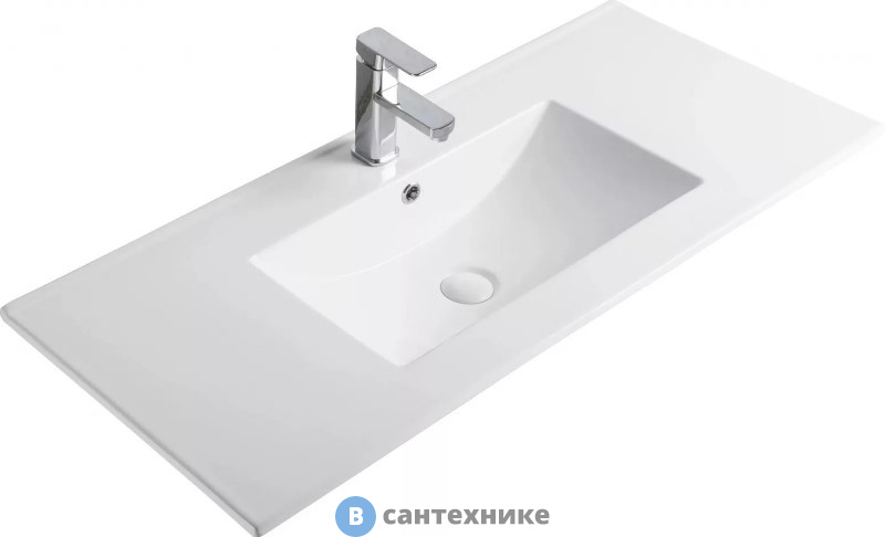Раковина GID-ceramic 9090e встраиваемая сверху, белый (910х465х170)