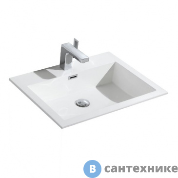 картинка Раковина Vincea VCB-13600W из искусственного камня, белый