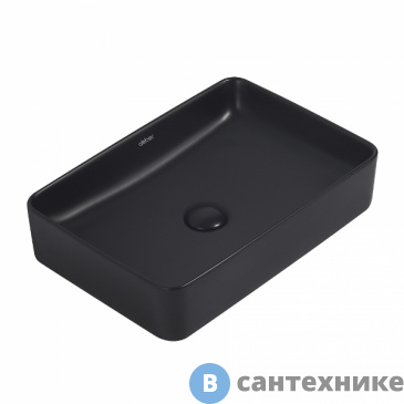 картинка Раковина ABBER Rechteck AC2207MB черная матовая накладная
