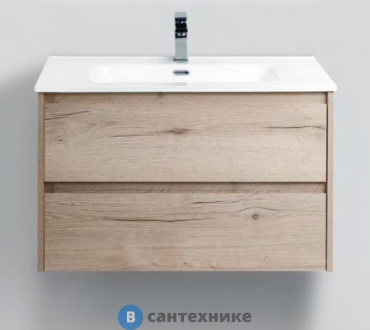 Тумба под раковину BelBagno 71 см KRAFT-700-2C-SO-RGB подвесная с двумя выкатными ящиками, Rovere Galifax