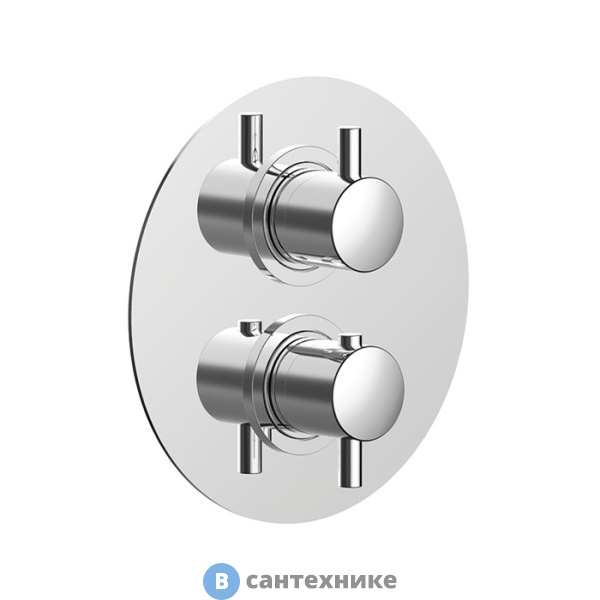 Смеситель CISAL Less New внешняя часть с переключателем на 2 положения, хром (LN01810021), без внутренней части