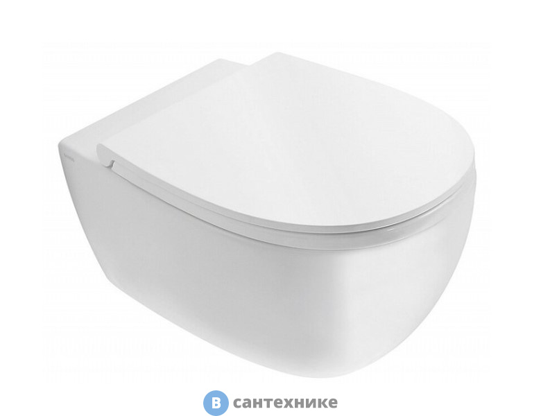 Унитаз подвесной GLOBO 4ALL MDS03.BI безободковый 54*36см, белый, без сиденья