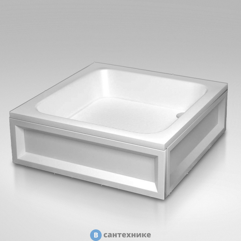 Душевой поддон квадратный RGW B/CL-S 80*80*15 h27 (16180188-51), без сифона