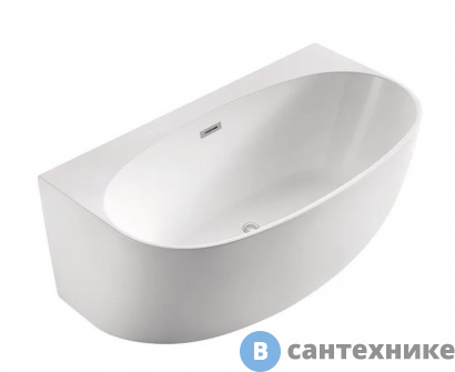 картинка Ванна акриловая AZARIO CAMBRIDGE CAM18090 с сифоном и металлической рамой, 1800х880х580 мм