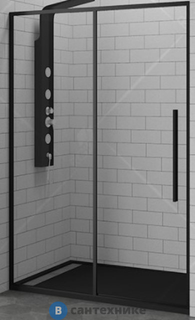 Душевая дверь RGW SV-12-B 140*195 чёрный/прозрачное (1385-1395) (32321214-14)