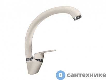 картинка Смеситель GranFest 3323 Эко-М  для кухни боковой D-40mm (белый)