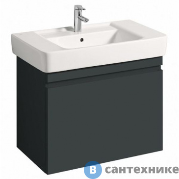 картинка Тумба под раковину Geberit 869851000 RENOVA NR.1 PLAN /77,6х58,6х43,8/ (темно-серый матовый)