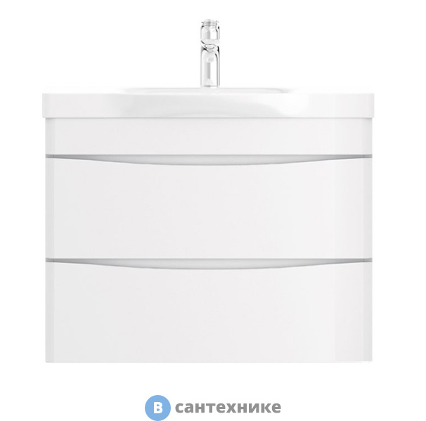 Тумба под раковину AM.PM Like M80FHX0802WG подвесная, 80 см, 2 ящика, белый, глянцевая