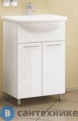 Тумба под раковину MDW УЮТ 50 папоротник (под ум. Уют-50) белая
