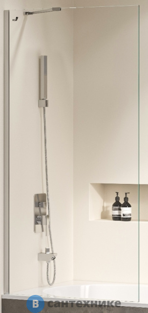 Шторка на ванну RGW SC-150 хром/Прозрачное/6 мм 80*150 (351115008-11)