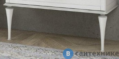 картинка Ножки Cezares для шкафчика, 2 штуки, высота 35 см 40339 Bianco opaco, 8x8x35