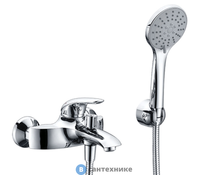 Смеситель WasserKRAFT Rossel 2801 для ванны с коротким изливом латунь, хромоникелевое покрытие