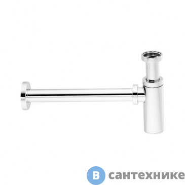 картинка Сифон Gattoni Accessori под донный клапан 1/1,4" - цилиндрический, для раковины, хром (0160/00C0)