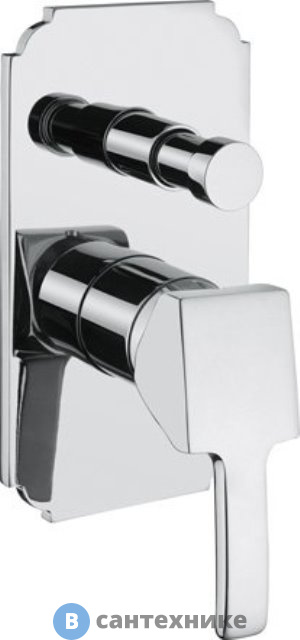 Смеситель Cezares LEGEND-VDIM-01 встраиваемый однорычажный для душа с переключателем, хром