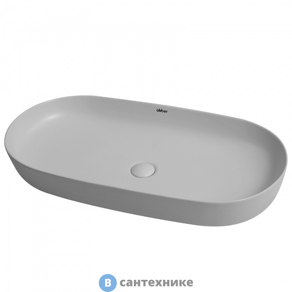 Раковина ABBER Bequem AC2110MLG светло-серая матовая накладная