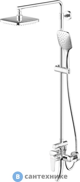 Душевая стойка Bravat SOURCE F6173218CP-A-ENG со смесителем для ванны